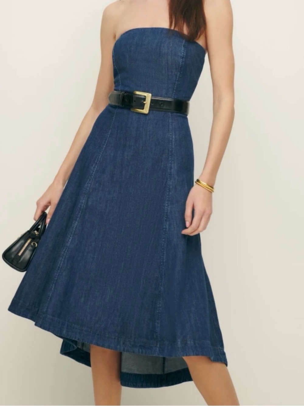 Reformation Zoie Denim Midi Dress